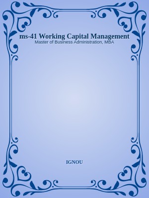 ms-41 Working Capital Management